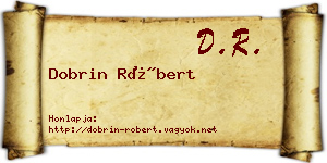 Dobrin Róbert névjegykártya