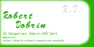 robert dobrin business card